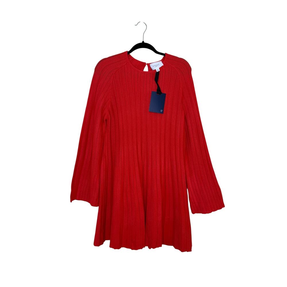 NWT Tuckernuck Adi Mini Dress Women’s XL Red Knit Pomander Place Bell Sleeve - Picture 2 of 6